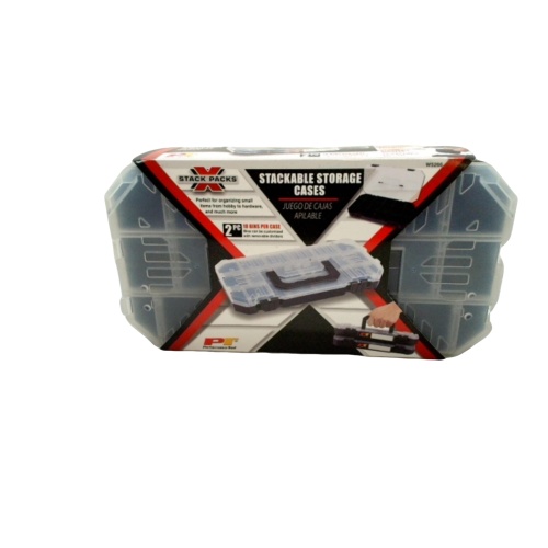 Stackable Storage Cases 2pk. Customizable Stack Packs