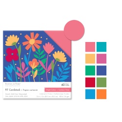 Bright Colors Scrapbook Cardstock: 12x12" 80lb (216gsm) Smooth 60sht A) Bright Colors"