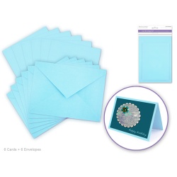 Cardmaking baby blue: 4.5x6" Cards + Envelopes 6sets A6"