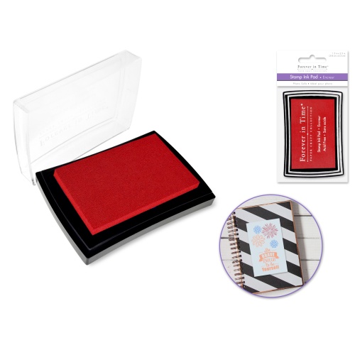 Stamp Ink Pad really red 1.5x2.5