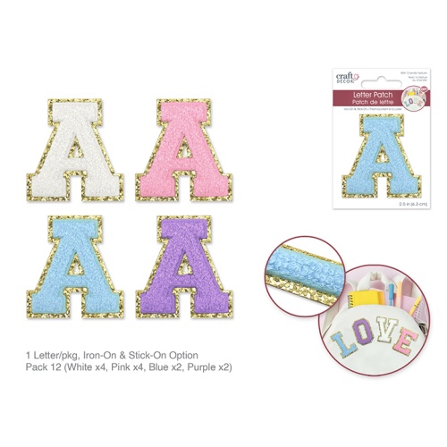 2.5 Iron-On Letter/Sticker Patch 3D Chenille A