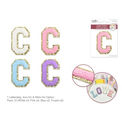 2.5 Iron-On Letter/Sticker Patch 3D Chenille C"