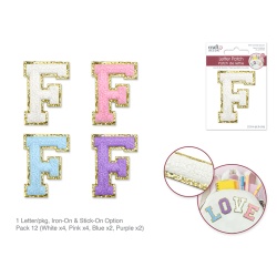 2.5 Iron-On Letter/Sticker Patch 3D Chenille F"