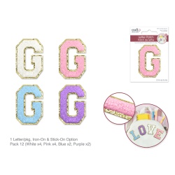 2.5 Iron-On Letter/Sticker Patch 3D Chenille G"
