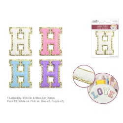 2.5 Iron-On Letter/Sticker Patch 3D Chenille H"