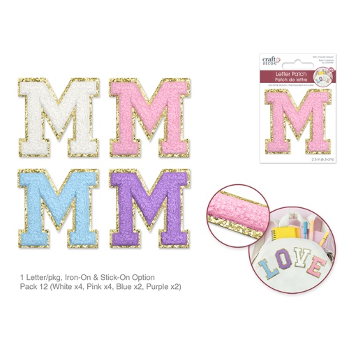 2.5 Iron-On Letter/Sticker Patch 3D Chenille M