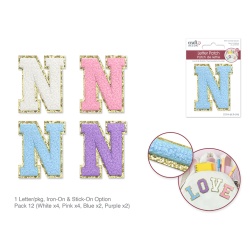 2.5 Iron-On Letter/Sticker Patch 3D Chenille N"