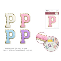 2.5 Iron-On Letter/Sticker Patch 3D Chenille P"