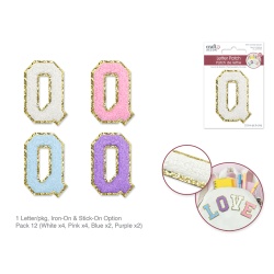 2.5 Iron-On Letter/Sticker Patch 3D Chenille Q"