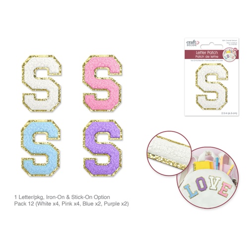 2.5 Iron-On Letter/Sticker Patch 3D Chenille S