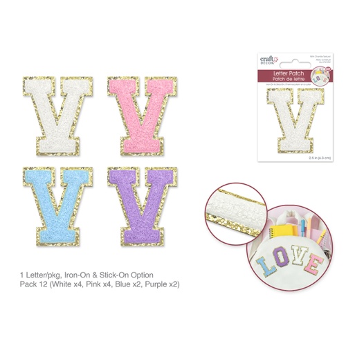 2.5 Iron-On Letter/Sticker Patch 3D Chenille V