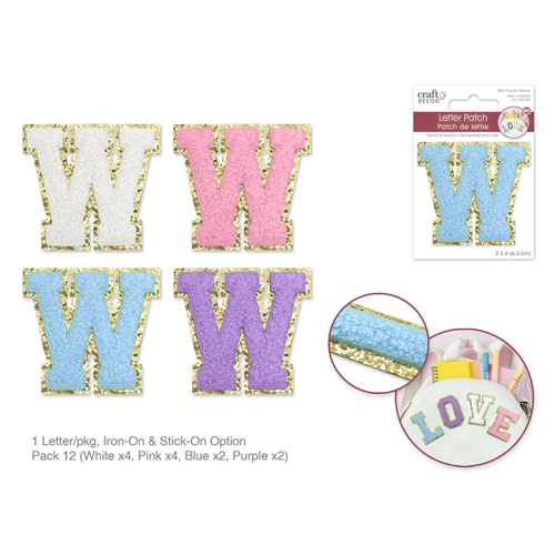 2.5 Iron-On Letter/Sticker Patch 3D Chenille W