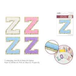 2.5 Iron-On Letter/Sticker Patch 3D Chenille Z"