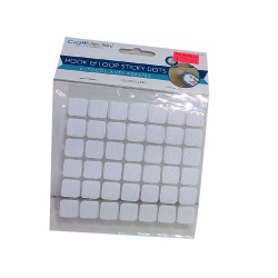 3D Hook & Loop Sticky Dots 1/2 Square 42prs. Dual-Adhesive"