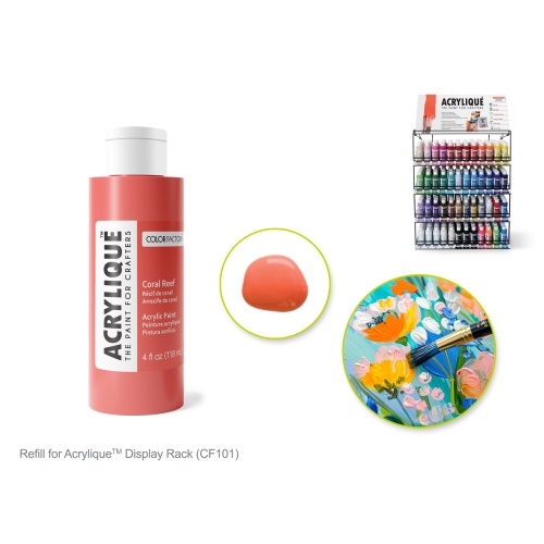 Acrylic Paint 025 CORAL REEF 4oz Acrylique