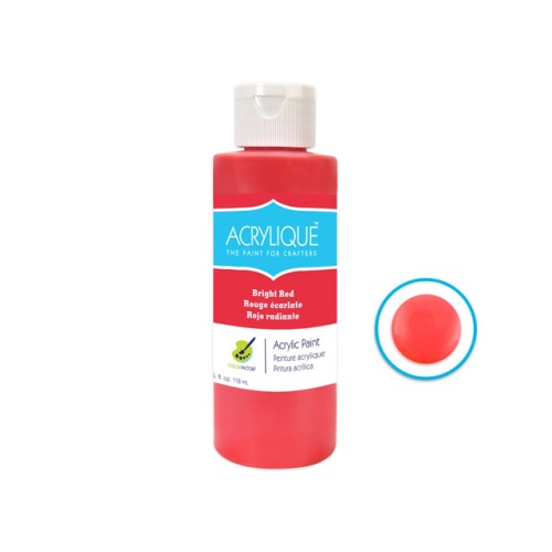 Acrylic Paint 030 BRIGHT RED 4oz Acrylique
