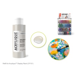 Acrylic Paint 186 WHITE METALLIC 4oz Acrylique