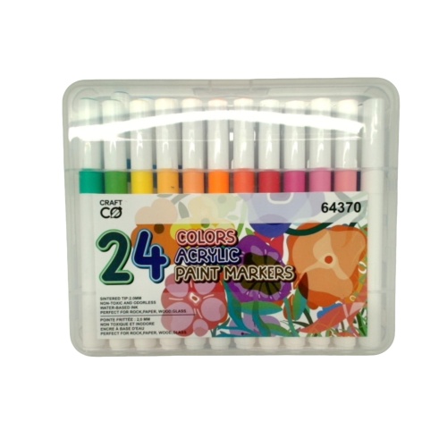Acrylic Paint Markers 24pk. Assorted Colours Craft Co