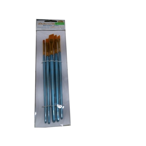 Angular Deluxe Taklon Brush Set w/Wood Handle 5pc.