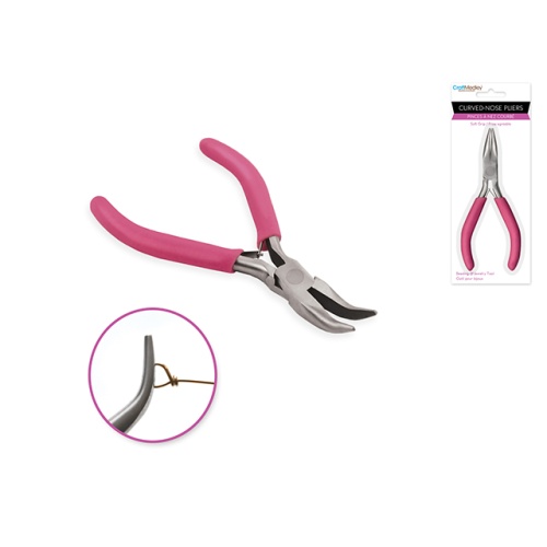 Beading/Jewelry Tool: Curved Nose Pliers w/Soft...