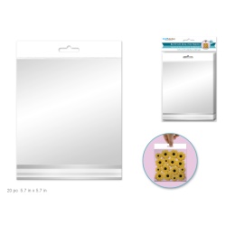 Bottom-seal Opp Polybags 5.7x5.7" 20pc White Header"