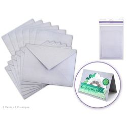 Cardmaking: 4.5x6" Cards + Envelopes 6sets A6 Silver"