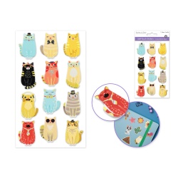 Cat Fancy Paper Craft Sticker: 3.9x6.3" 3D Foil Soft-Touch Themed H) Cat Fancy"