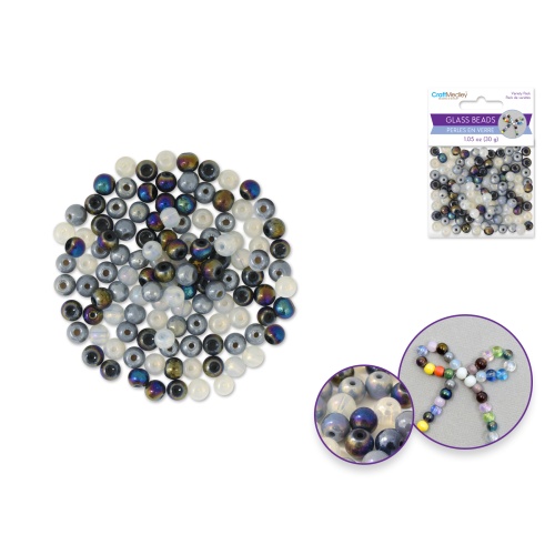 Classic Glass Beads: 6mm Round A/b Polish Effect 30g E) Classic