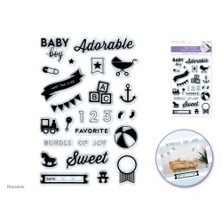 Clear Stamps: 4.3x6.3" Reusable 03) Baby Boy"