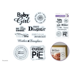 Clear Stamps: 4.3x6.3" Reusable 05) Baby Girl"