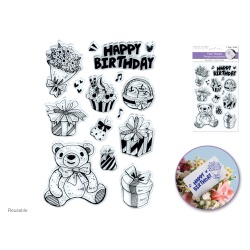 Clear Stamps: 4.3x6.3" Reusable X) Birthday Treats"