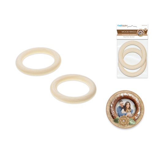 Craftwood: Craft Rings 2pk 70mm  Natural