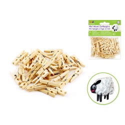 Craftwood: Mini Clothespins Natura 1 3/16  40pk."
