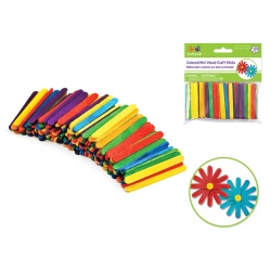 Craftwood: Mini Colored Craft Sticks 2 1/8x1/4" 150/pk"