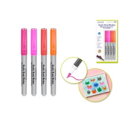 D) Blush 2g Straight Liquid Acrylic Paint Brush Markers 4pk D) Blush