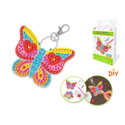 Diamond Painting DIY Keychain Kit A) Butterfly