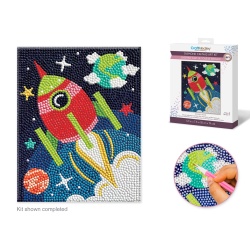 Diamond Painting Kit DIY E) Rocket Ship