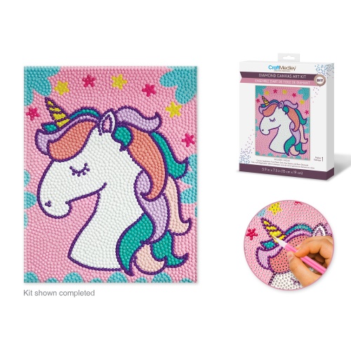 Diamond Painting Kit DIY F) Unicorn