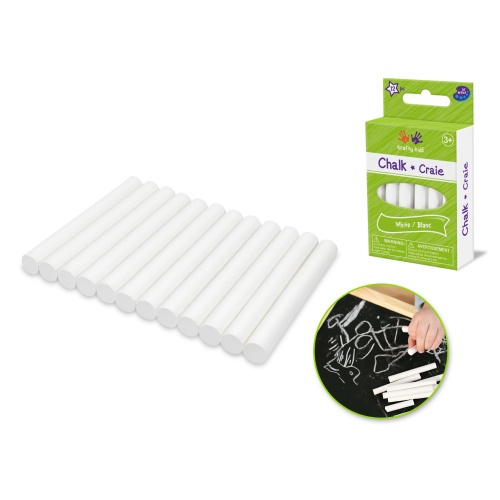 Dustless Chalk 12pk B) White Lil' Artist