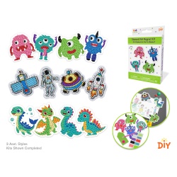 Fads For Lads 8cm Diy Diamond Art Fridge Magnet Makes 4 Asst12eax3styl A) Fads For Lads