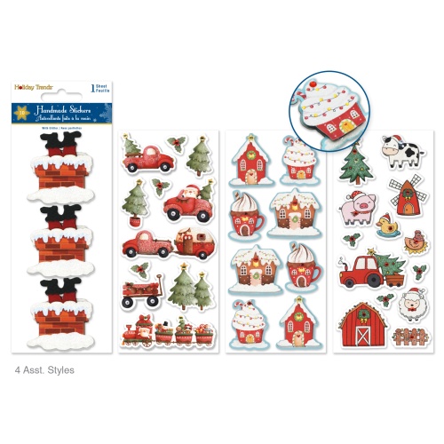 Holiday Stickers: 3x6.4