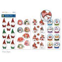 Holiday Stickers: 3x6.4" 3D Glitter Icons Asst 12eax4styles C) Festive Trends"