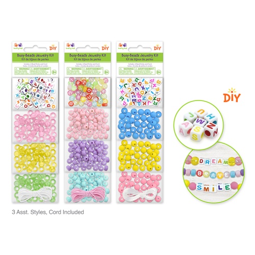 Jewelry Kit DIY Asst 12eax3styles A) Sentiments Busy-Beads