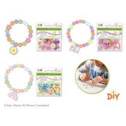 Krafty Kids Kit: Bead & Pendant Bracelet 2ct DIY Asst 12eax3styles A) Flair