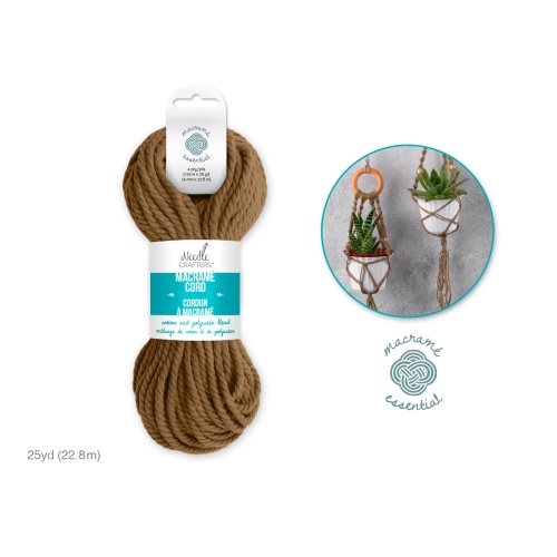 Macrame Cord F-Camel 4mm 25yds Needlecrafters