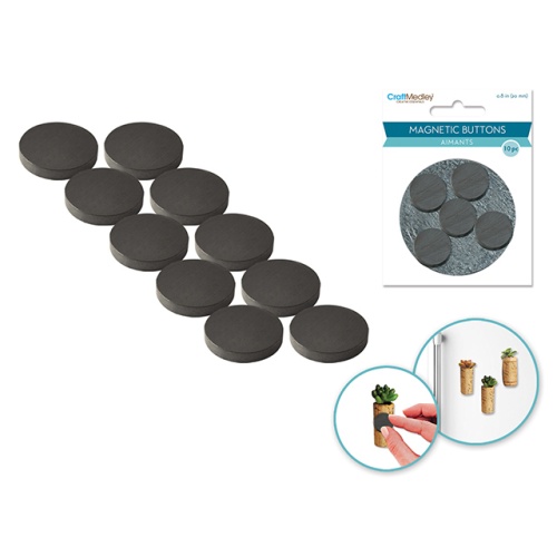 Magnetic Buttons: 20mm 10pcs/pk On Mirror