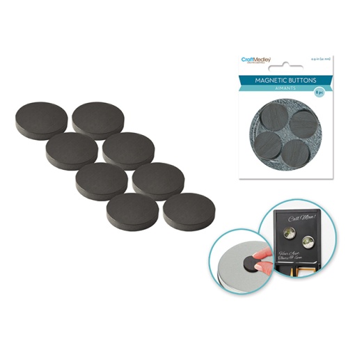 Magnetic Buttons: 22mm 8pcs/pk On Mirror