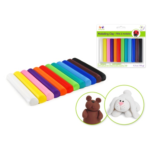 Modelling Clay 12pk Asst 150g