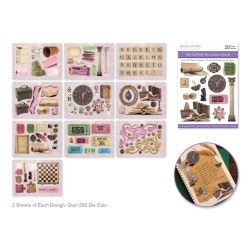 Paper Pad 4.1x5.8" Die Cut Pad 20 Sheets (2eax10designs) E) Vintage Games"