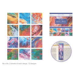 Paper Pad 6x6" Perfect Prints Stack Packs x24 Asst L) Splatter"